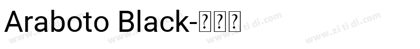 Araboto Black字体转换
